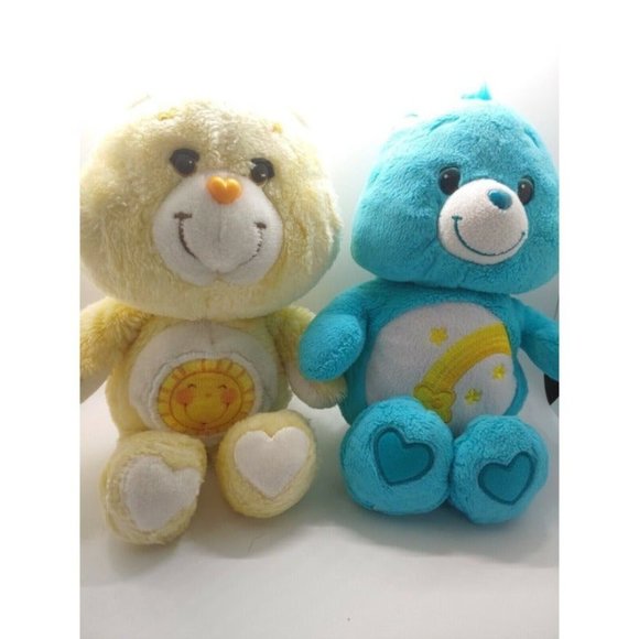 2012 Care Bear Funshine & Wish Bear 12” Stuffed Plush Toy Stuffed Animals Love - Picture 2 of 6